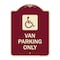 Signmission Van Parking With Handicap Symbol Heavy-Gauge Aluminum Architectural Sign, 24" x 18", BU-1824-22740 A-DES-BU-1824-22740 - alternate 1